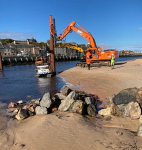 Civil Engineering Lossiemouth Piles Installed